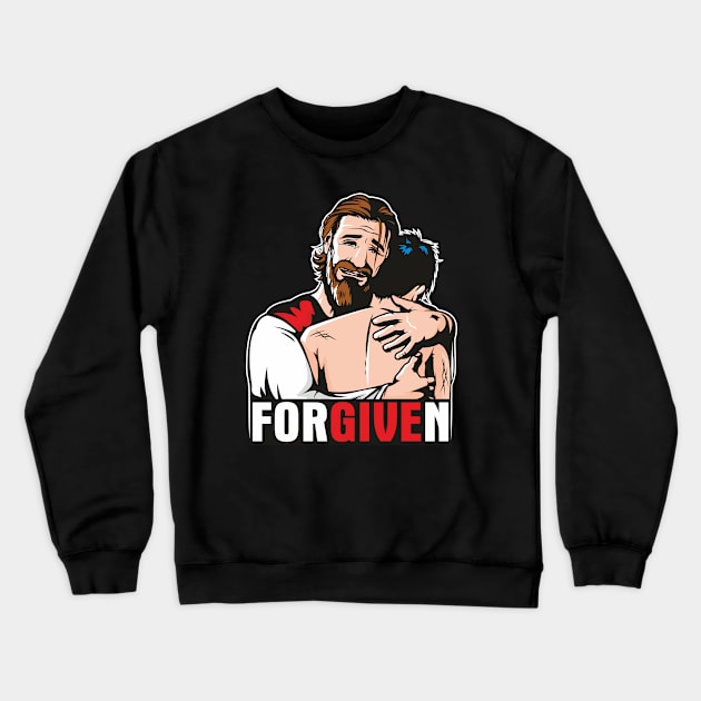 Forgiven Crewneck Sweatshirt by Jamie Lee Art